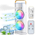 Rechargeable Double Head Portable Mini Air Cooling Mist Fan with Remote